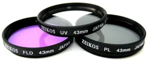 43mm Multi-Coated 3 Pcs Glass Filter Kit