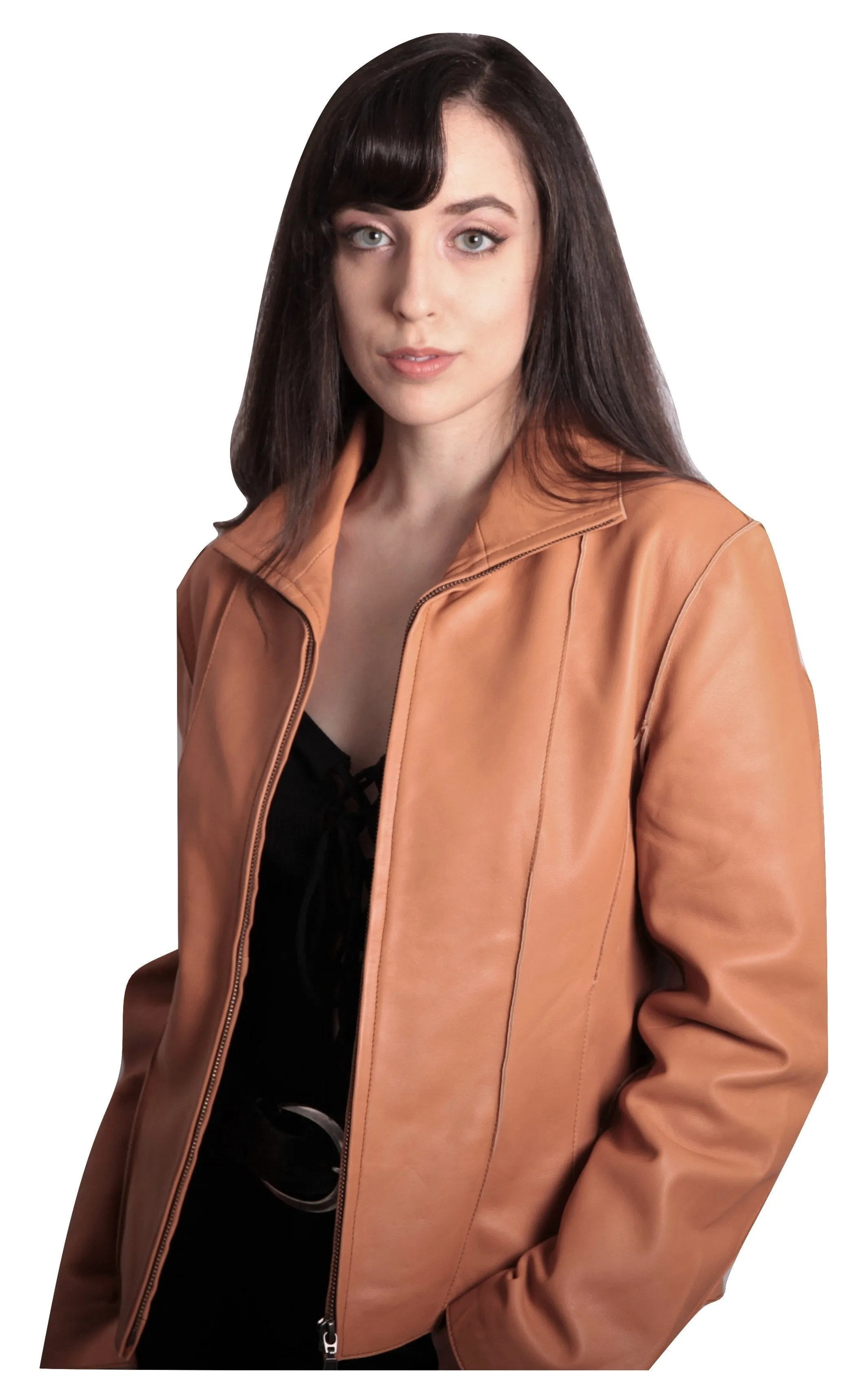 Aaliya Womens Sheepskin Leather Jacket - Discounted!