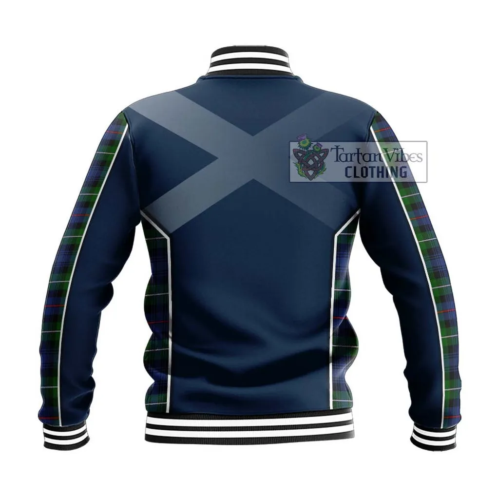 Baillie Tartan Baseball Jacket with Family Crest and Lion Rampant Vibes Sport Style