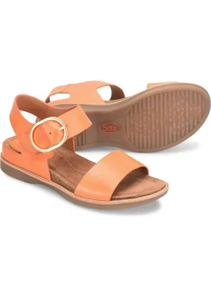 Bali Leather Strap Sandal - Sunset Orange