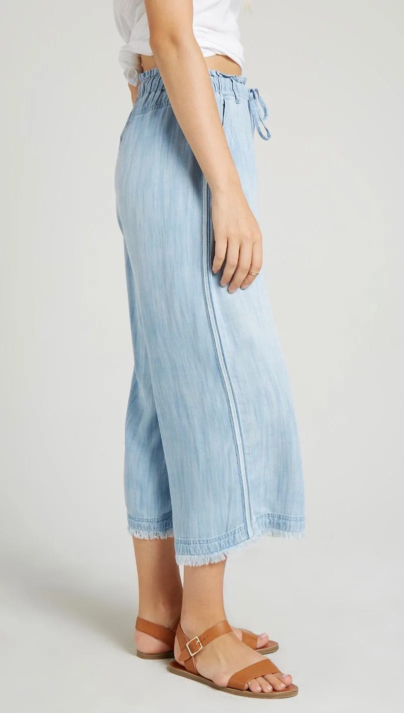 Bella Dahl Side Stripe Wide Leg Crop Pants Del Sol