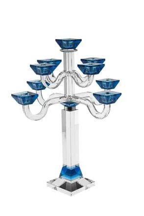 Candelabra Blue Crystal 9 Branches