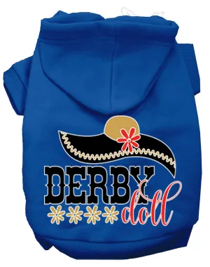 Derby Doll Screen Print Dog Hoodie Blue Xs