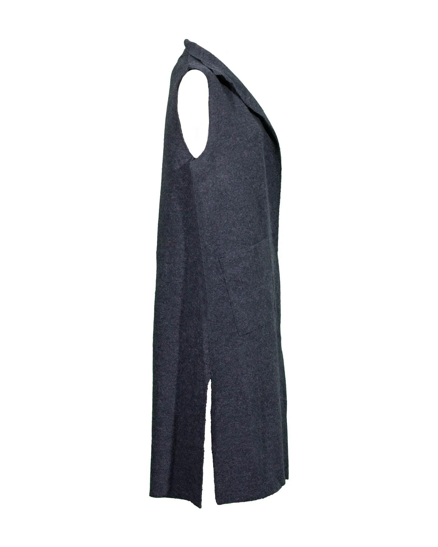 Eileen Fisher Boiled Wool Long Vest