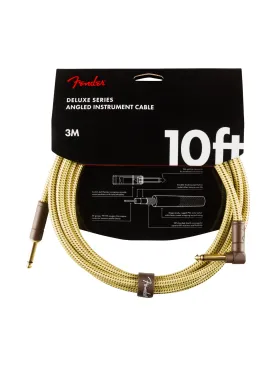 Fender Deluxe Series Instrument Cable, Straight/Angle, Tweed