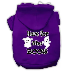 Here For The Boos Screenprint Dog Hoodie Purple M (12)