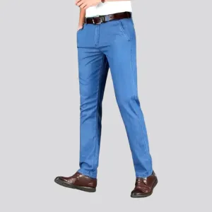 High-waist lyocell denim pants for men