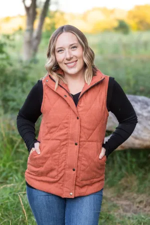 IN STOCK Corduroy Vest - Pumpkin FINAL SALE