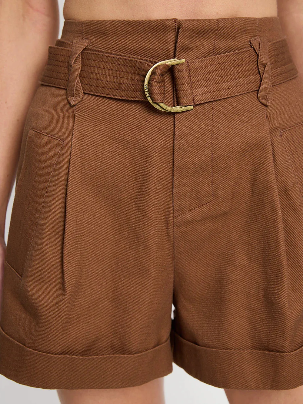 Kih19 Brown Cotton Short