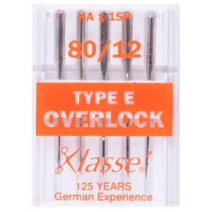 Klasse Sergers/Overlockers Sewing Machine Needles - Type E Size 80/12