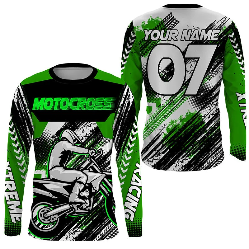 Multicolor Custom Motocross Jersey UV Protective Mx Shirt For Kid Men Women Dirt Bike Racing Racewear