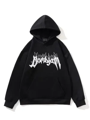 New Loose Embroidered Letters Hoodies