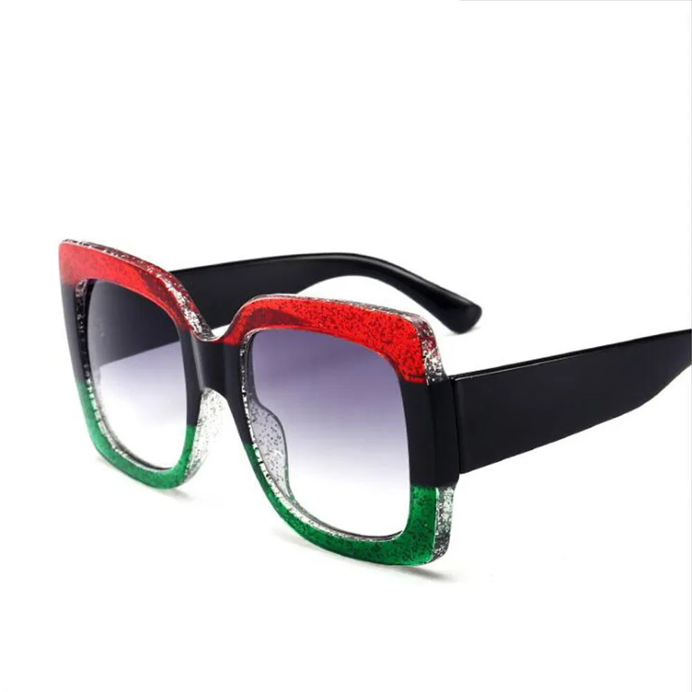 Oversized Square Frame UV Protective Sunglasses