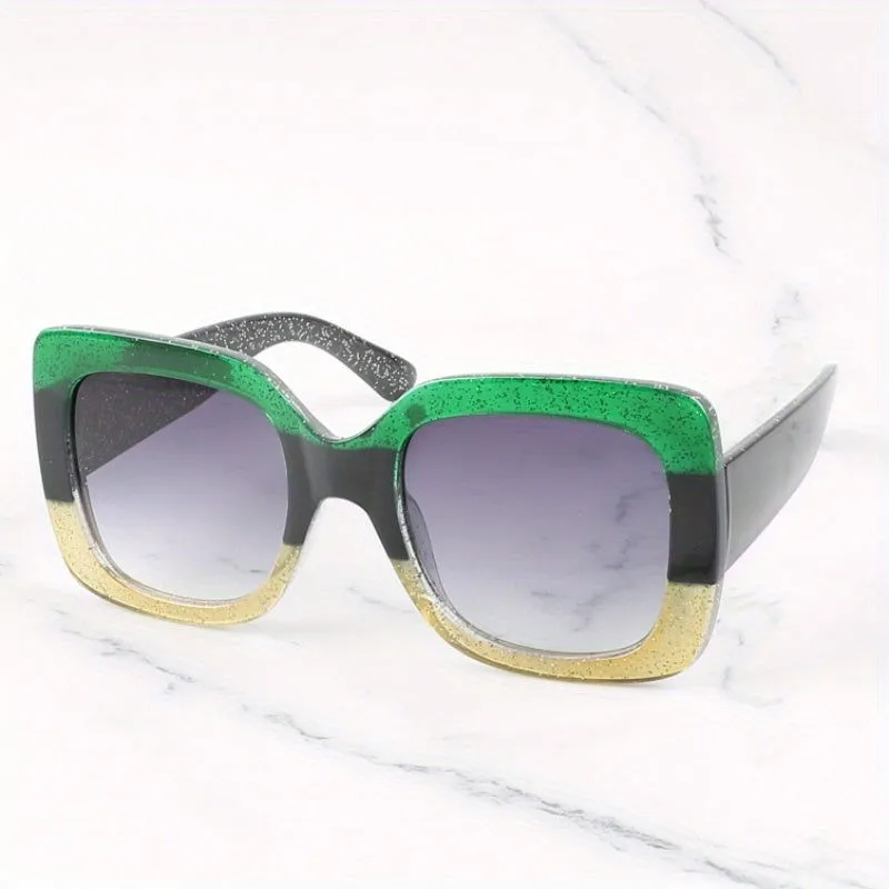 Oversized Square Frame UV Protective Sunglasses