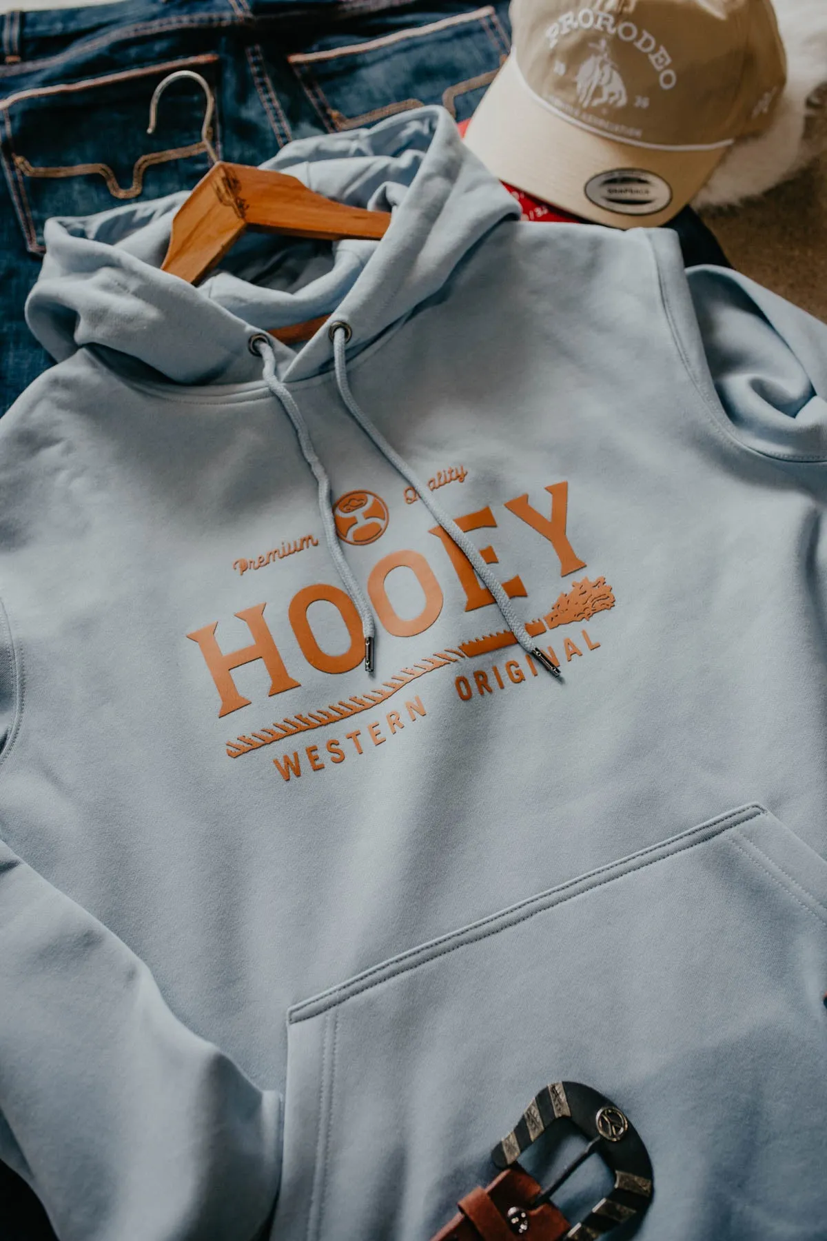 'Premium' Men's Hooey Light Blue Hoodie (S - XXL)