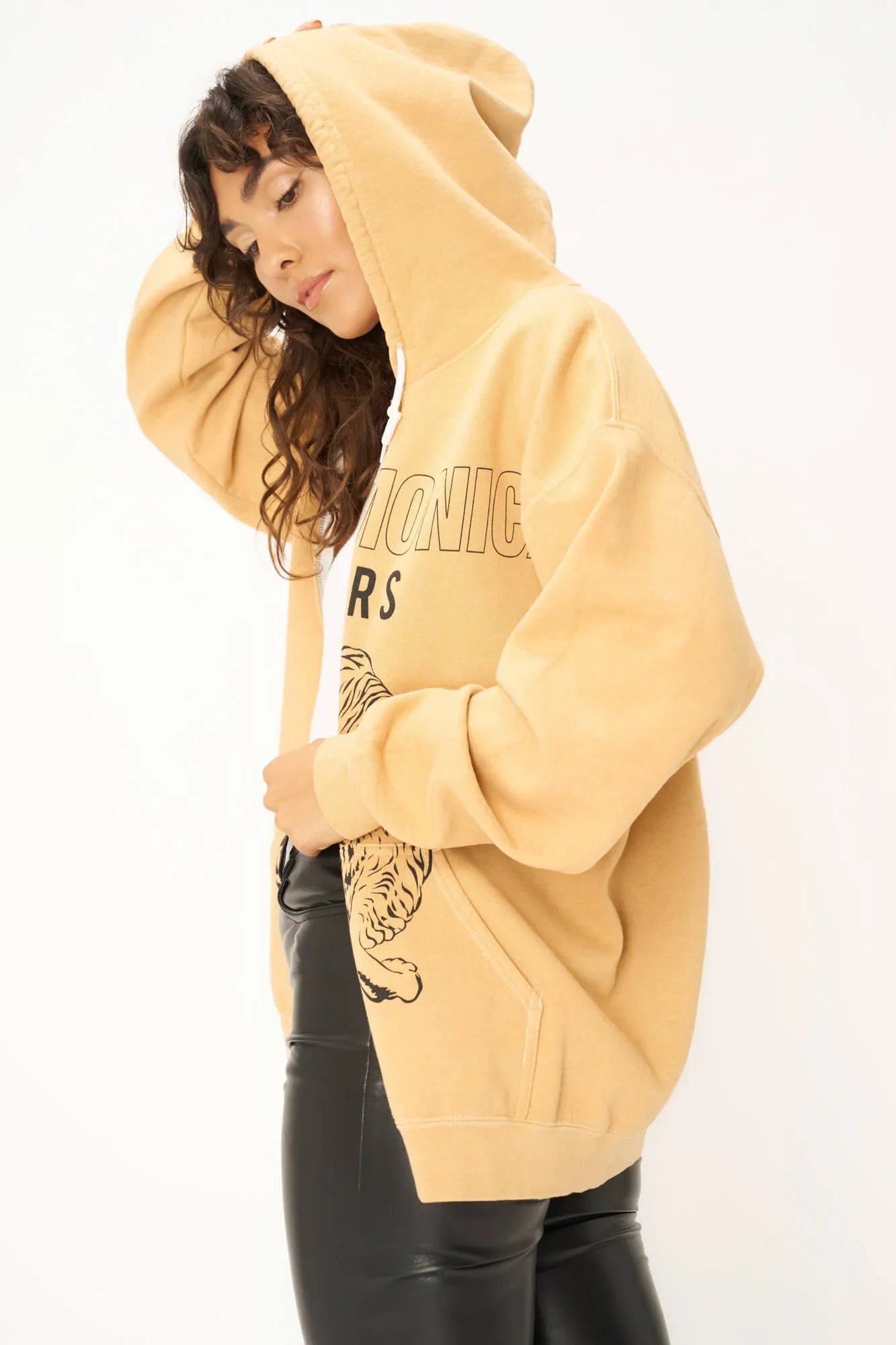 Santa Monica Tigers Zip Hoodie - DW Honey Mustard