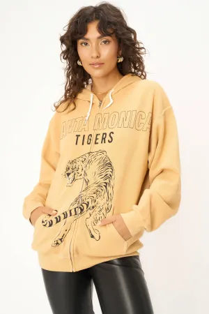 Santa Monica Tigers Zip Hoodie - DW Honey Mustard