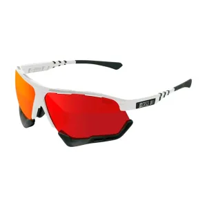 SCICON AEROCOMFORT XL WHITE Sunglasses - MULTIMIRROR RED LENSES