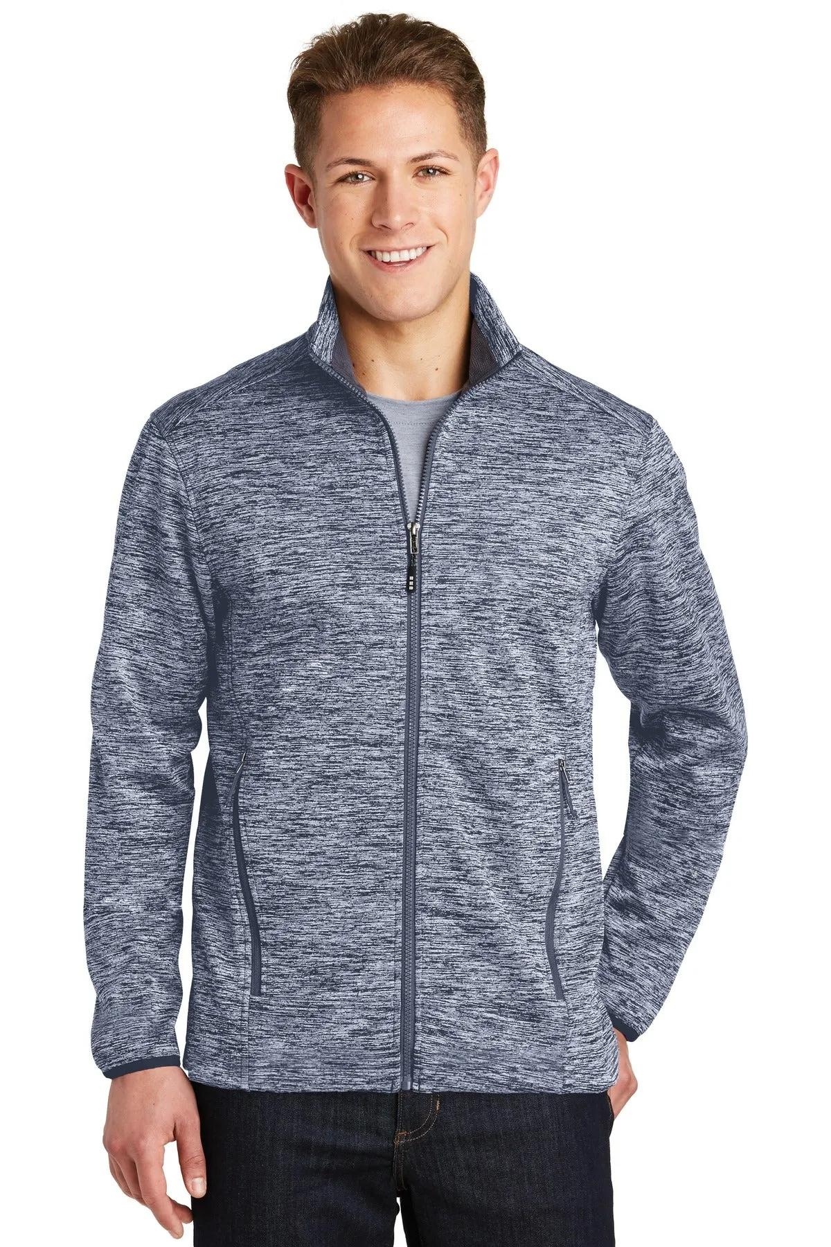 Sport-Tek® PosiCharge® Electric Heather Soft Shell Jacket. JST30