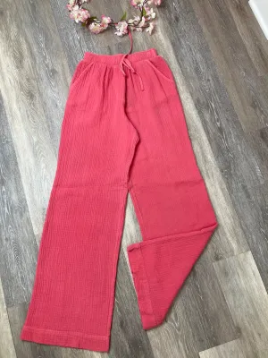 STE June Gauze Pants in Coral