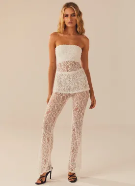 Sweet Fantasy Lace Pant - Ice