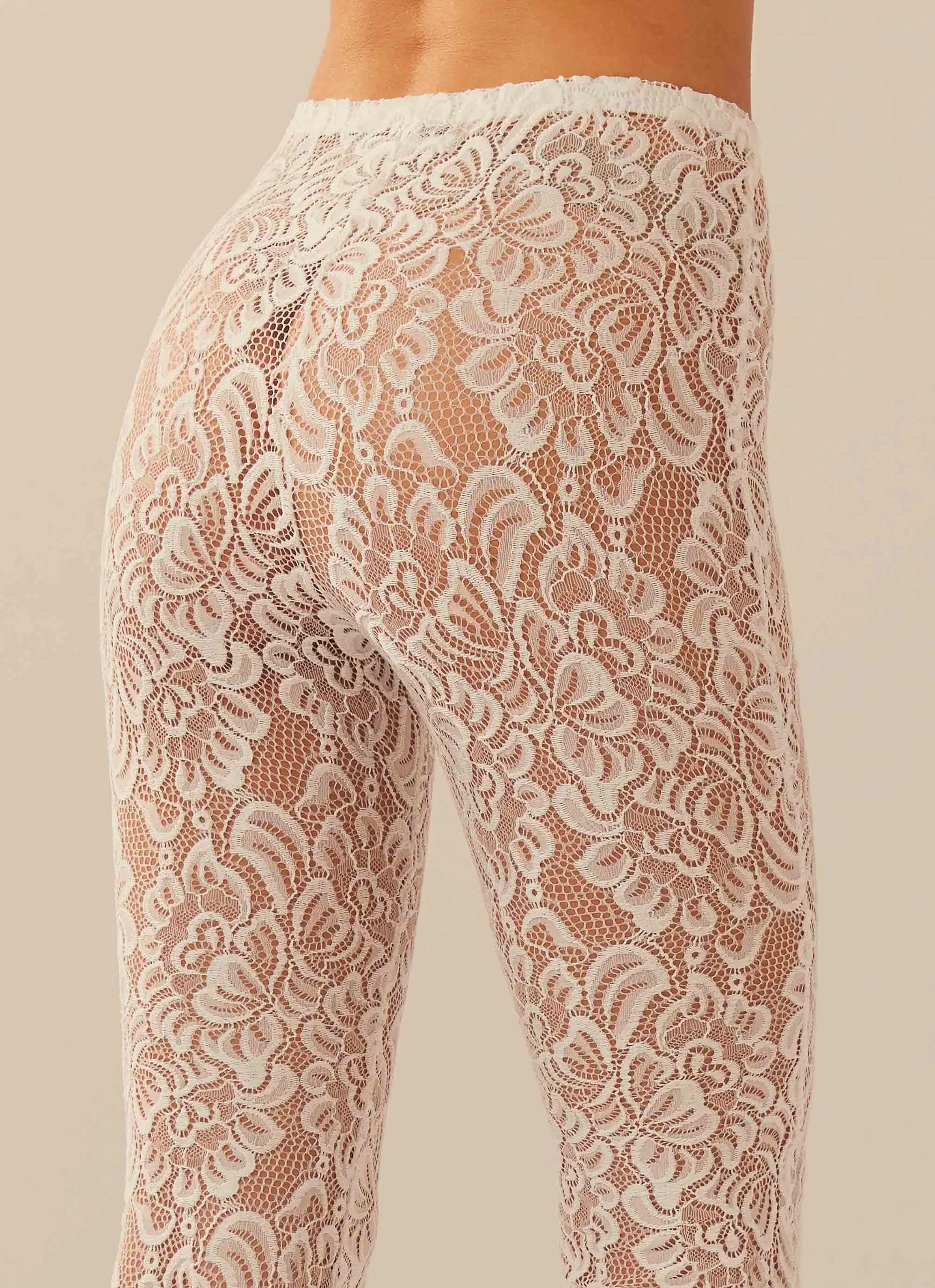 Sweet Fantasy Lace Pant - Ice