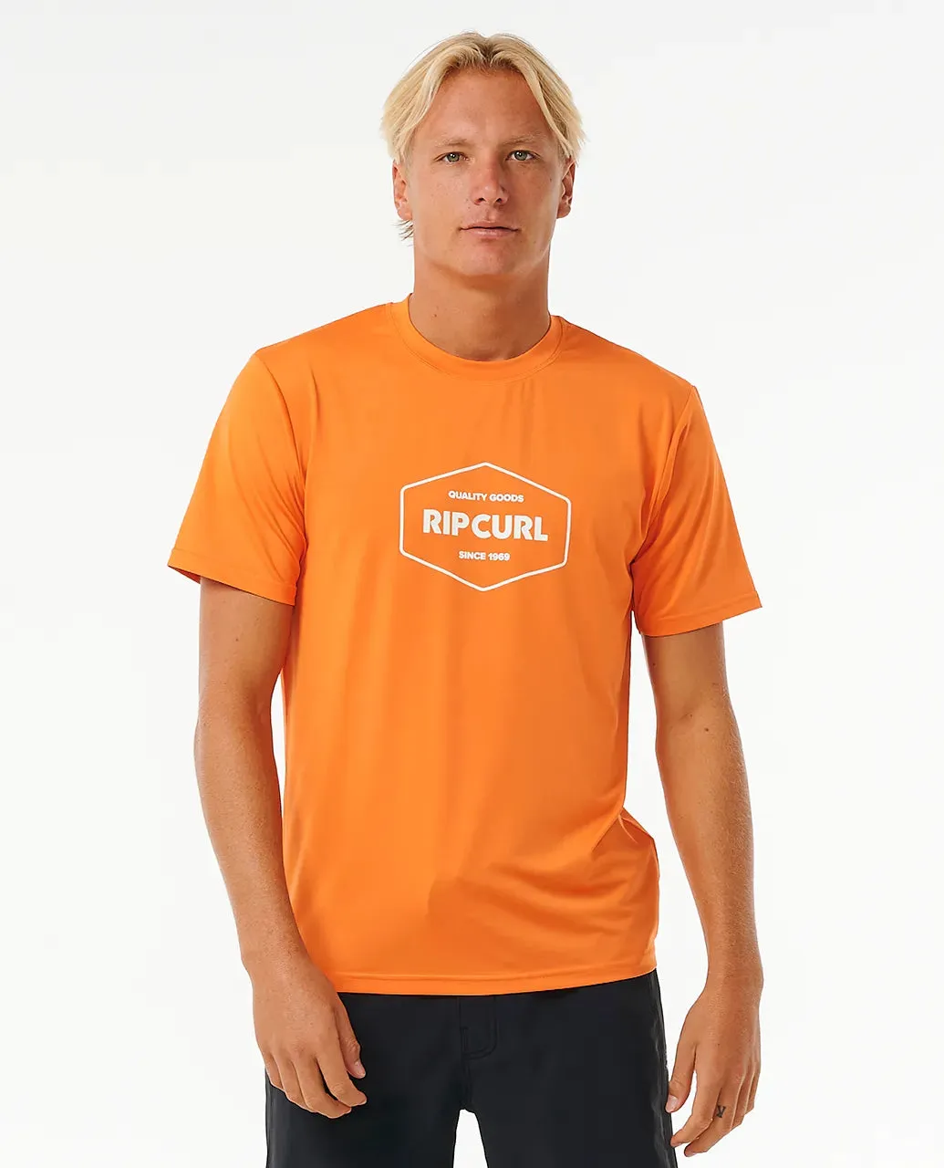 T-Shirt anti-UV Ripcurl - Stapler UPF Mandarin RED