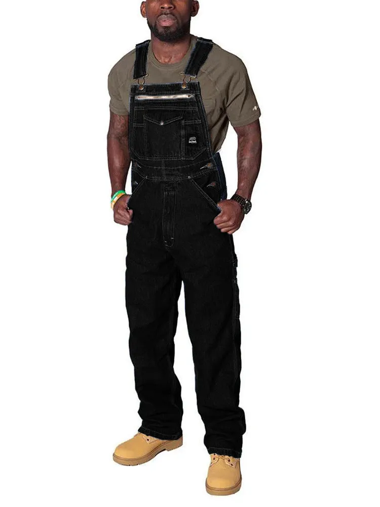 Versatile Denim Workwear Overalls / Suspenders