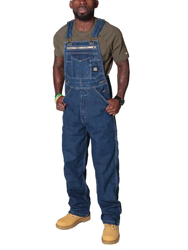 Versatile Denim Workwear Overalls / Suspenders