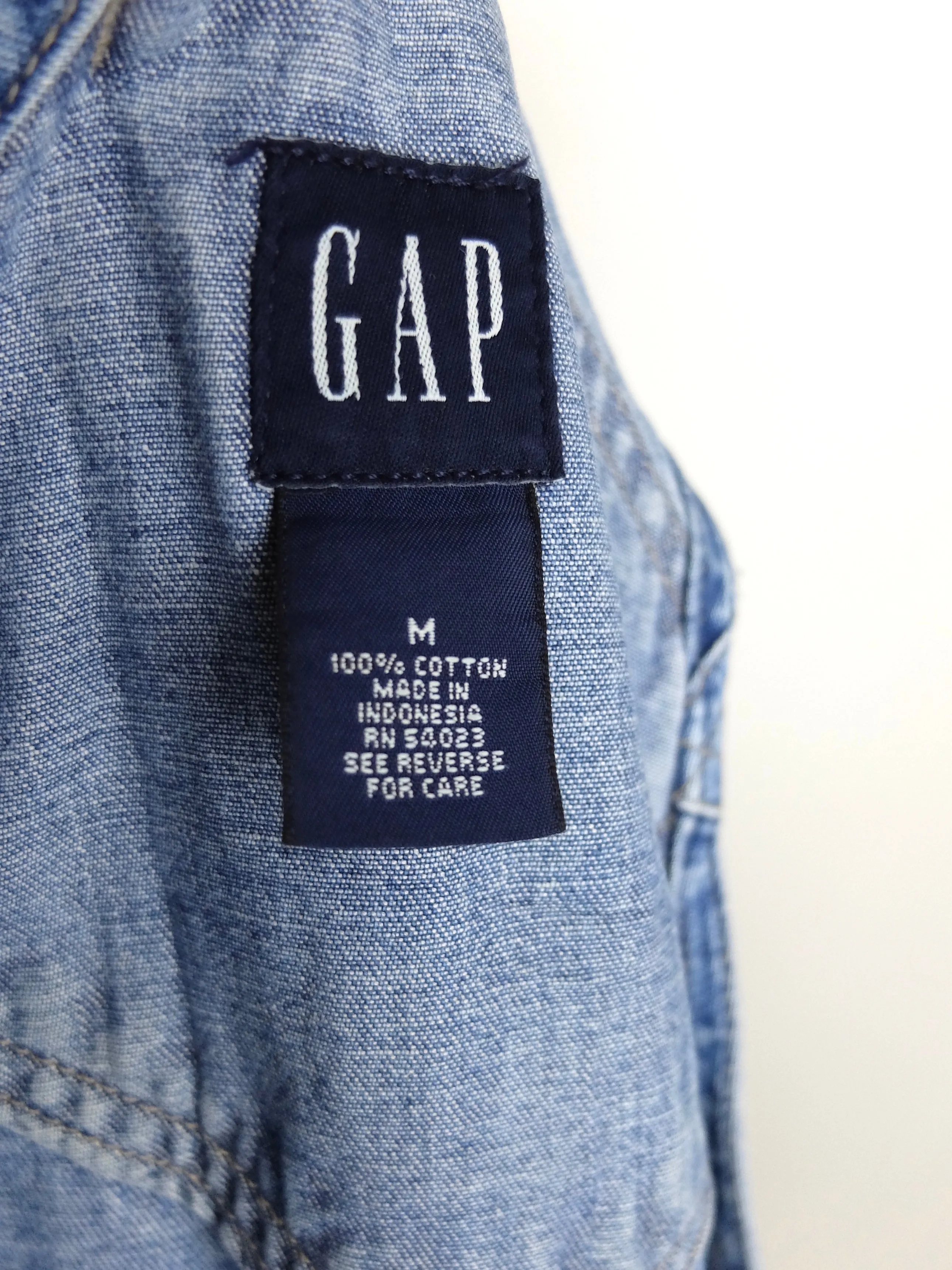 Vintage 90s Gap Utilitarian Light Wash Solid Blue Denim Dungaree Overalls